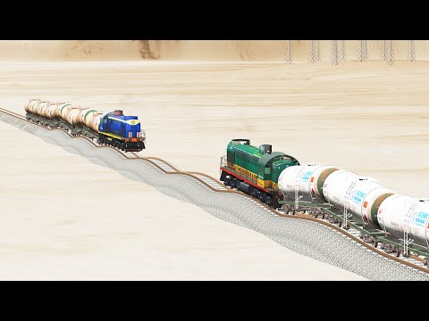 Trains vs Trains 😱 - Beamng Drive