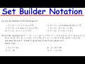 Set Builder Notation practice questions | Simplified