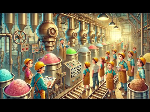 Ice Cream Factory Adventure for Kids! Fun and Educational Tour.