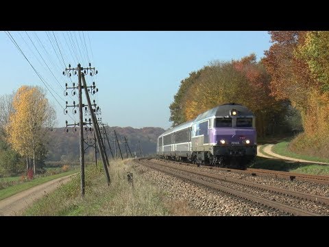 diesel trains on the ‘Ligne 4’ near Vesoul, France