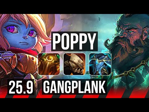 POPPY vs GANGPLANK (TOP) | 7 solo kills | EUW Diamond | 25.9