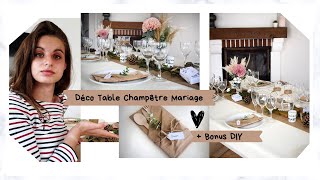 DÉCO TABLE DE MARIAGE CHAMPÊTRE + DIY