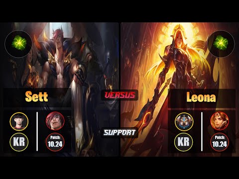 Irove SETT (Support) [Aftershock] VS LEONA - Challenger KR Patch 10.24