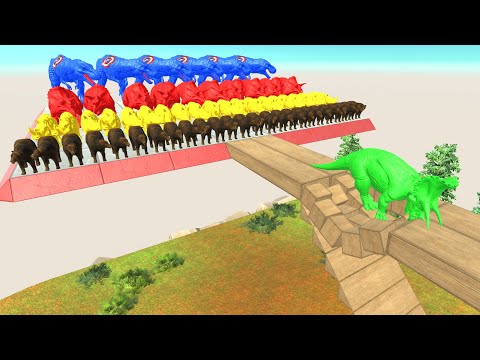 Colors Run To Get a Gold Pig #19 - Animal Revolt Battle Simulator