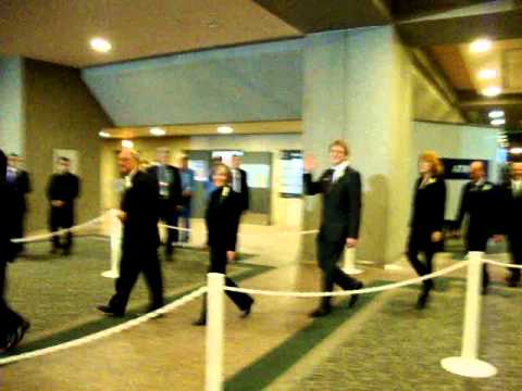Swearing in ceremony - Nenshi and council march into council chambers