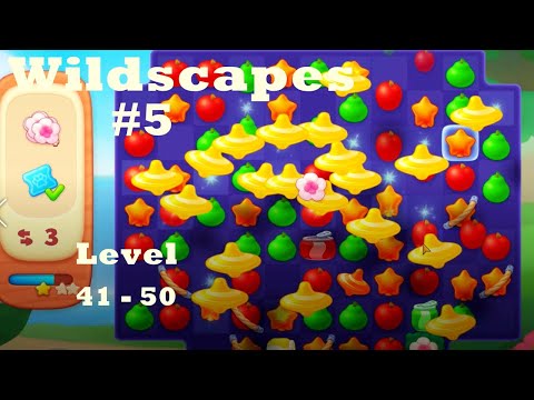 Wildscapes walkthrough #5 HD | movies and games (level 41 - 50) | gameplay | ios | android | pc