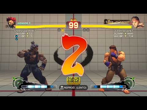 SneerySpace6967 (Akuma) vs CerebralSkink7 (Ryu) SSF4 AE