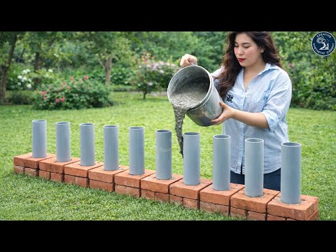 This ideas is unlike anything else! What do you think of it ? Crafting with cement and plastic pipes