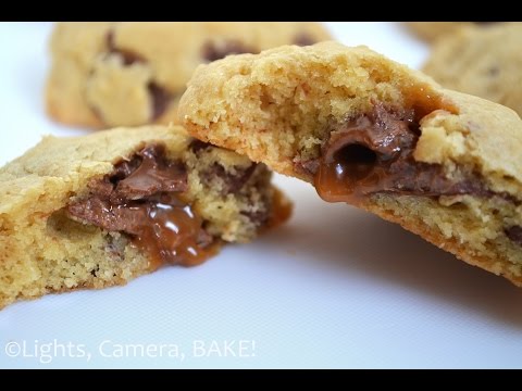 Rolo Stuffed Chocolate Chip Cookies