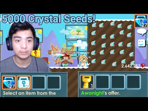 BUYING 5000 Crystal Seeds For 27Bgl!! (27BGL to 50BGL) Ez Profit! - Growtopia