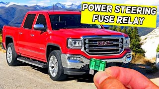 GMC SIERRA POWER STEERING  FUSE RELAY LOCATION REPLACEMENT 2014 2015 2016 2017 2018 2019