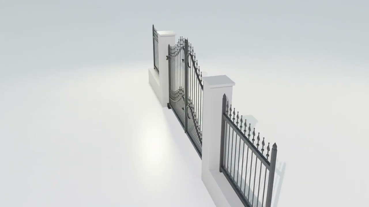 Wrought Iron Gate 1 3D Model