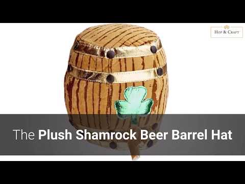 Plush Shamrock Beer Barrel Hat