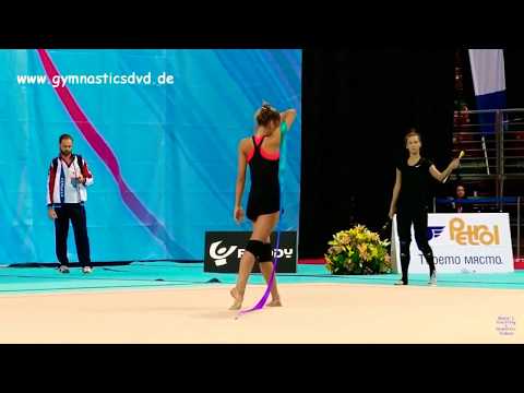 Alexandra Soldatova - Ribbon Podium Training // WC 2018 SOFIA