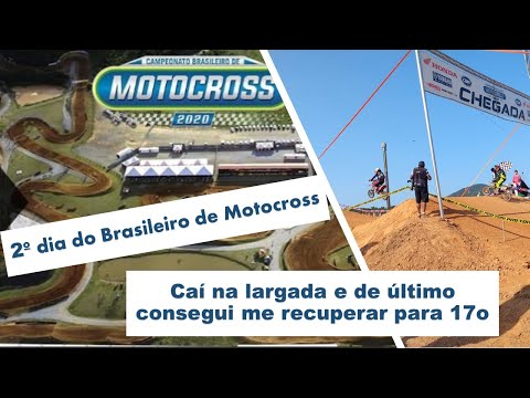 Campeonato Brasileiro de Motocross 2 dia - Corrida 65 cc com queda logo na largada