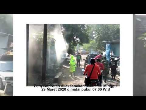 Penyemprotan disinfektan Desa Mantren