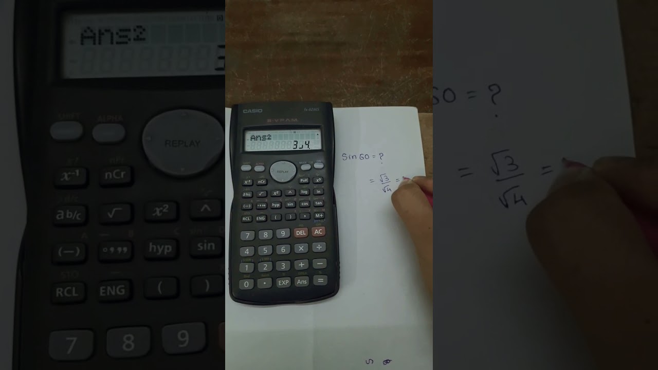 how to find sin60 value using casio calculator | #mathstrick #studytube #jeemain
