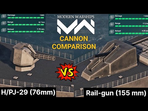 H/PJ-29 Vs Rail-gun | Cannon Test | Modern Warships