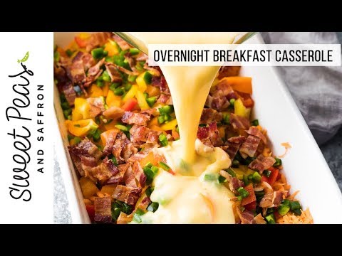 Overnight Breakfast Casserole with Bacon & Sweet Potatoes