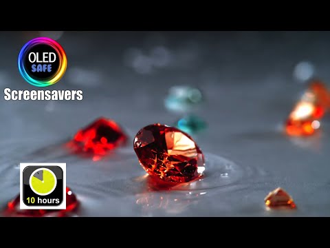 Gemstones Glitter Screensaver - 10 Hours - Full HD - OLED Safe