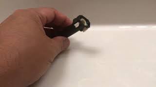 How to release a Moen hydro lock hose connector for kitchen faucet pull-out hose.