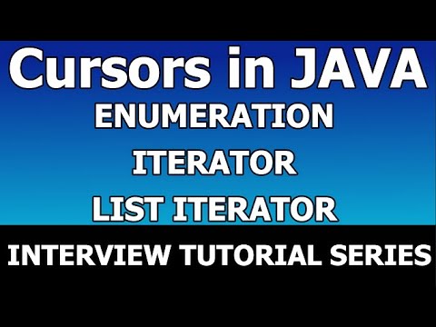 Cursors In Java Enumeration Cursor Iterator Cursor Listiterator Cursor Java Interview Series