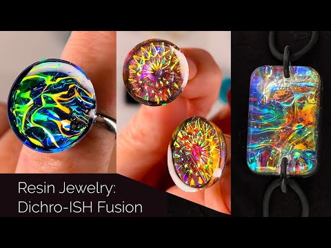 Resin Jewelry: Dichro-ISH FUSION #resin #resinjewelry #jewelrymaking #craft #colors #giftidea #molds