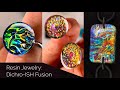 Resin Jewelry: Dichro-ISH FUSION #resin #resinjewelry #jewelrymaking #craft #colors #giftidea #molds
