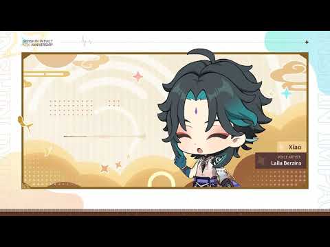 Xiao Original Voice Artist - Laila Berzins wishing on the 2nd Anniversary of Genshin Impact