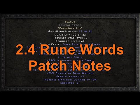 D2R 2.4 Patch Notes: Rune Words