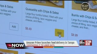 Amazon Prime launches food delivery in Tampa