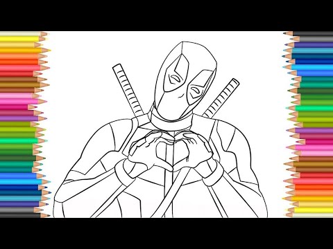 How to color a DEADPOOL correctly - Coloring a deadpool | coloring page