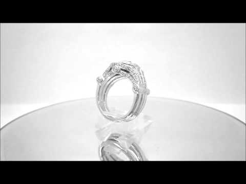 14K WHITE GOLD PEAR CUT DIAMOND ENGAGEMENT RING AND 2 BANDS BEZEL SET 3.00CTW - KNR INC - 279.1