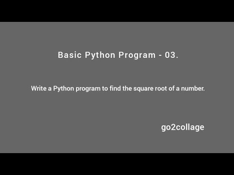 Ep 03 Language Python Basic Program I Go2collage
