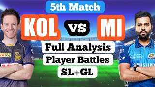 KOL vs MI | KOL vs MI Dream11 Team | KOL vs MUM My11circle Team | KOL vs MI 5th T20 Match | IPL 2021