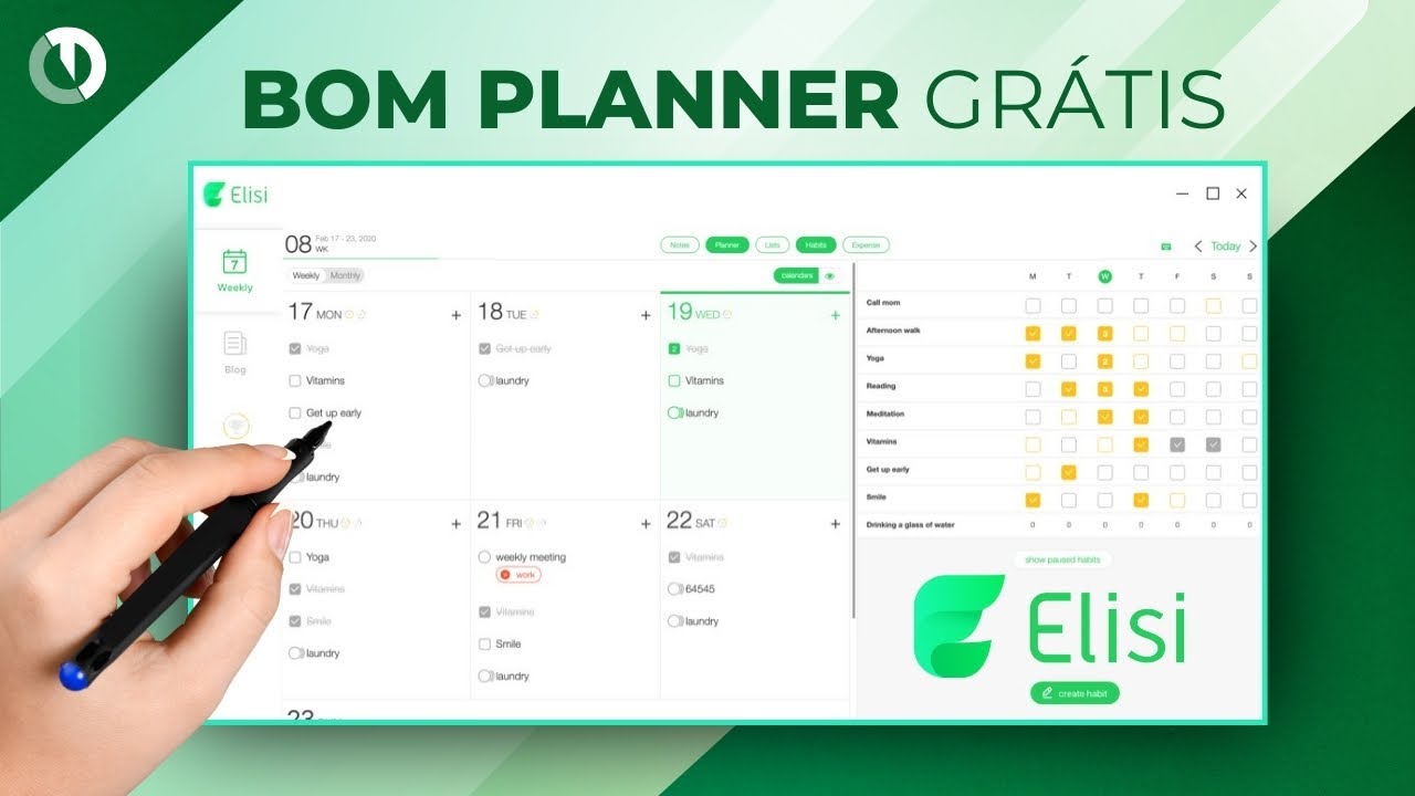 Planner organizador de tarefas fácil e gratuito ideal para freelancers