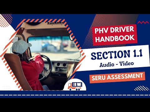 Section 1- Part 1 - SERU Assessment Audio visual  Free training #tfl, #phv, #seru, #taxi, #london