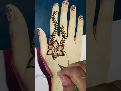 Flower easy back hand mehndi design #trending #learnmehndiwithruhi #mehndi #shorts #viral