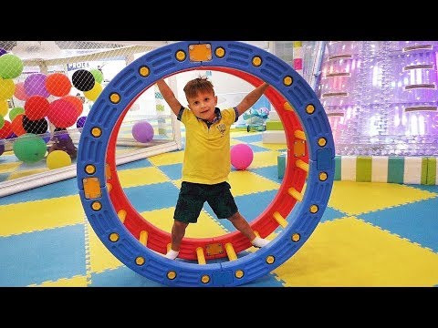 Indoor Playground for kids fun Play time with Roma and Diana