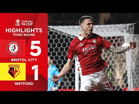 Riis hat-trick fires Robins past Watford 🎩 | Bristol City  (5-1) Watford | Emirates FA Cup 2025-26