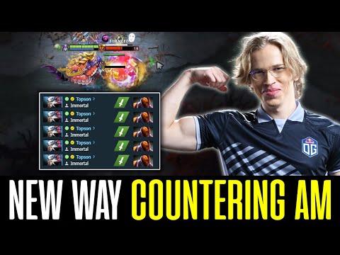 New Way on Countering ANTI MAGE - Topson 200 IQ Build PERMA STUN DOTA 2