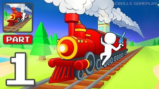 Train Journey - Gameplay Walkthrough Part 1 - Upgrade Engines Travel Far (iOS, Android)