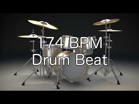 174 BPM Shuffle Drum Beat for Musical Practice
