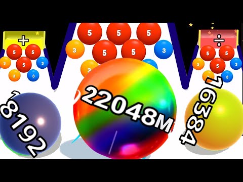 Satisfying mobile game - Ball Run infinity - ball run 2048 gameplay walkthrough max level part 6