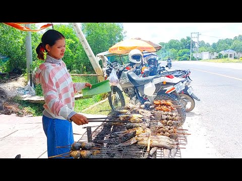 Best Countryside Street Food Tour from City Night Market to Village Market in Cambodia, So Yummy!