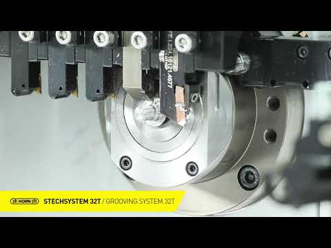 Stechsystem 32T auf Langdrehmaschine / Grooving System 32T on Swiss-Type Lathes