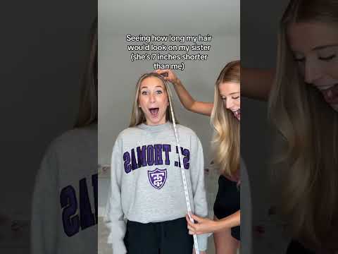 The difference that height makes with how long your hair looks 🤯