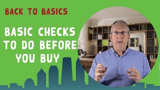 Basic Checks You Must Do Before You Buy Any Investment Property | Back To Basics