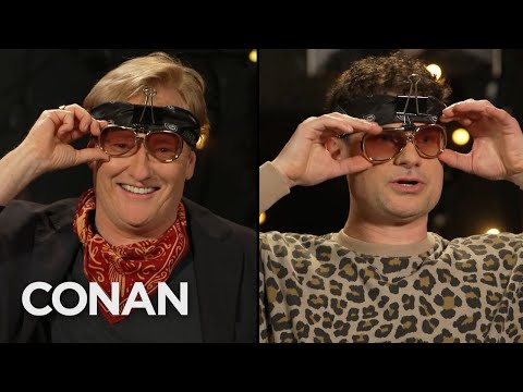 Conan Tries On Flula Borg’s "Shadedanas" - CONAN on TBS