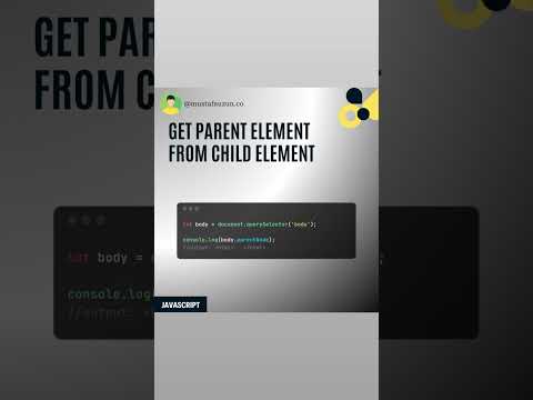 Javascript Get Parent Element From Child Element Javascript